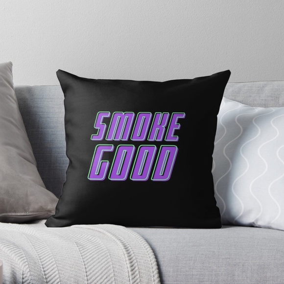 SMOKE GOOD Throw Pillow - Picture 1 of 1